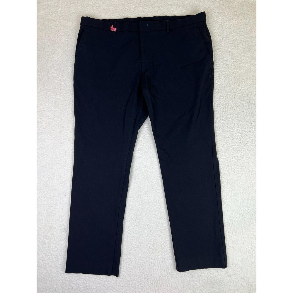Tommy Hilfiger Pants Mens 42x30 Black Chino Straight Leg Stretch‎ Casual Office
